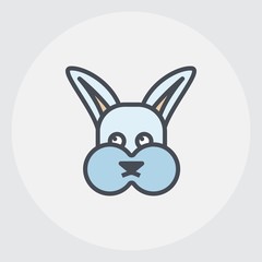 .multicolor line rabbit icon, simple sign and symbol from Pet-vet collection, design element for User Interface
