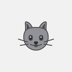 .flat line cat icon, simple sign and symbol from Pet-vet collection, design element for User Interface