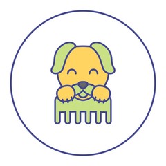 bicolor filled line grooming icon, simple element from Pet-vet set, for web and mobile