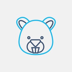 .line bicolor hamster icon, graphic illustration from Pet-vet collection, for web and app design