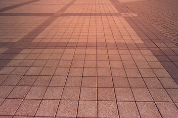 Paving slabs laid on a city square.