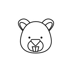 line hamster icon, simple element from Pet-vet set, for web and mobile