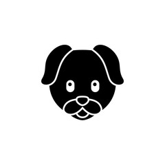 .filled dog icon, graphic illustration from Pet-vet collection, for web and app design