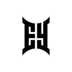 EY monogram logo with curved side