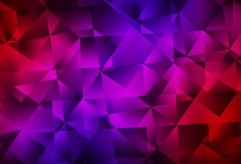 Fototapeta premium Dark Blue, Red vector polygon abstract layout.
