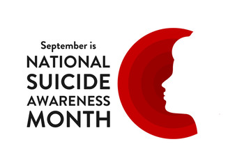 National Suicide Awareness Month. Holiday concept. Template for background, banner, card, poster with text inscription. Vector EPS10 illustration.