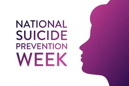 National Suicide Prevention Week. Holiday concept. Template for background, banner, card, poster with text inscription. Vector EPS10 illustration.