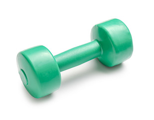 Color dumbbell on white background