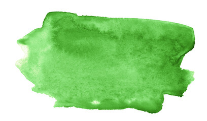 Green abstract watercolor stains. Watercolor background.
