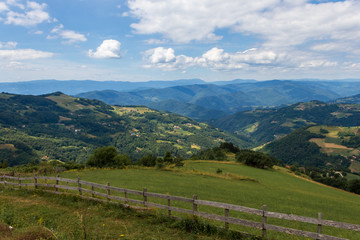 Fototapeta na wymiar The Gate of Podrinje Valley on the beginning of the Tara Mountain in Serbia