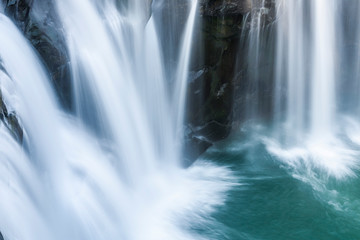 Fototapeta na wymiar Close-up of the Shifen Waterfall in New Taipei City, Taiwan.