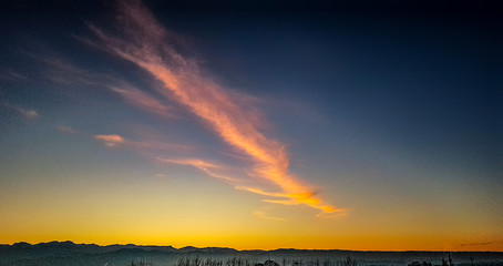sunset in the mountains
