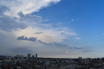 Fototapeta na wymiar 川崎の夏の空