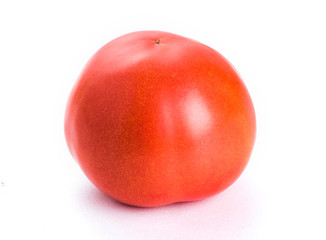 The red tomatoes on white background