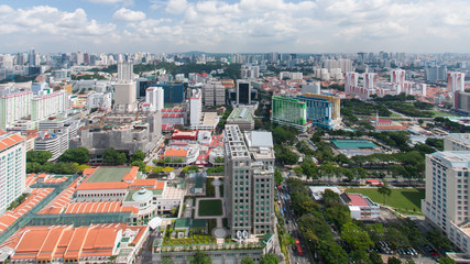 8 June 2008, Singapore: Daylight Panorama Cityscape.