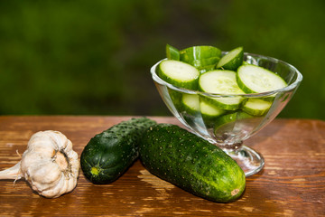cucumber in glass