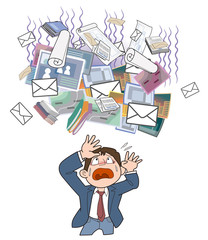 仕事の山が襲い掛かってくる