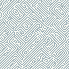 Abstract organic background, natural maze labyrinth, reaction diffusion pattern, organic shapes seamless vector pattern