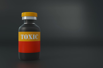 Toxic chemicals, Medical health care concept.