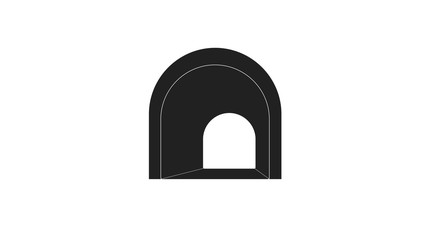 Fototapeta premium Road tunnel concept. illustration in flat style