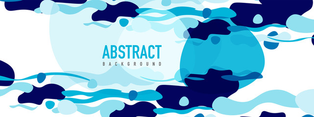 Trendy liquid style shapes abstract design, dynamic vector background for placards, brochures, posters, web landing pages, covers or banners