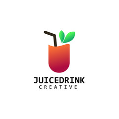 drink logo template design vector