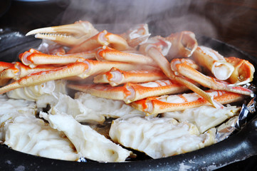 城崎温泉の旅館で食べたカニ蒸し料理