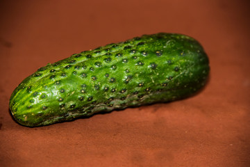 cucumber on a wooden table