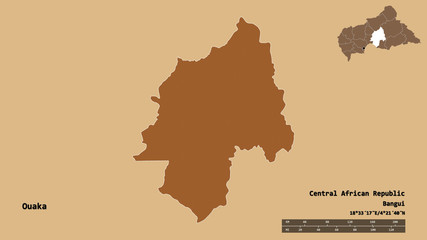 Ouaka, prefecture of Central African Republic, zoomed. Pattern