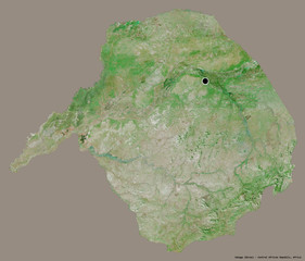 Vakaga, prefecture of Central African Republic, on solid. Satellite