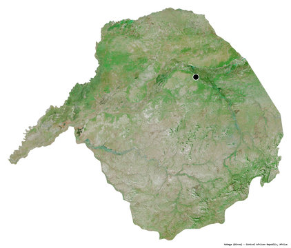 Vakaga, Prefecture Of Central African Republic, On White. Satellite