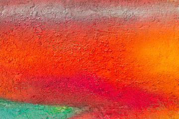 Art under ground. Beautiful street art graffiti background. The wall is decorated with abstract drawings house paint. Modern style urban culture of street youth. Abstract picture on wall