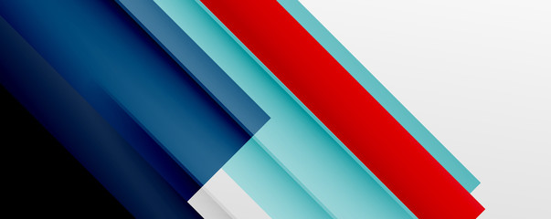 Geometric abstract backgrounds with shadow lines, modern forms, rectangles, squares and fluid gradients. Bright colorful stripes cool backdrops