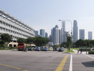 11 March 2009, Singapore: Vehicle At The Intersection.