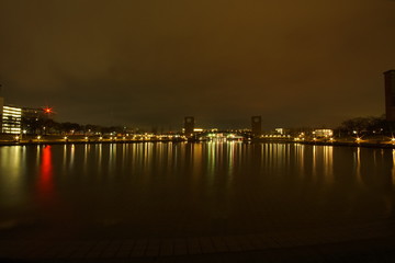 Fototapeta premium The beautiful night park, Toyama, Japan