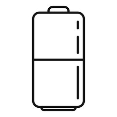 Survival battery icon. Outline survival battery vector icon for web design isolated on white background