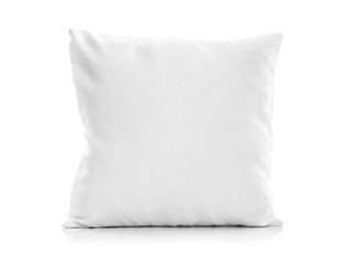 white pillow isolated on a white background