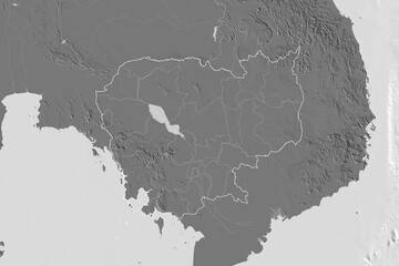Cambodia borders. Bilevel