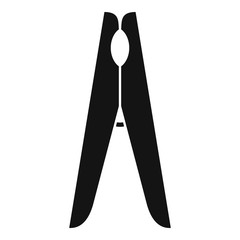 Clamp clothes pin icon. Simple illustration of clamp clothes pin vector icon for web design isolated on white background