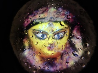 Maa Durga with water droplets
