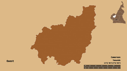 Ouest, region of Cameroon, zoomed. Pattern