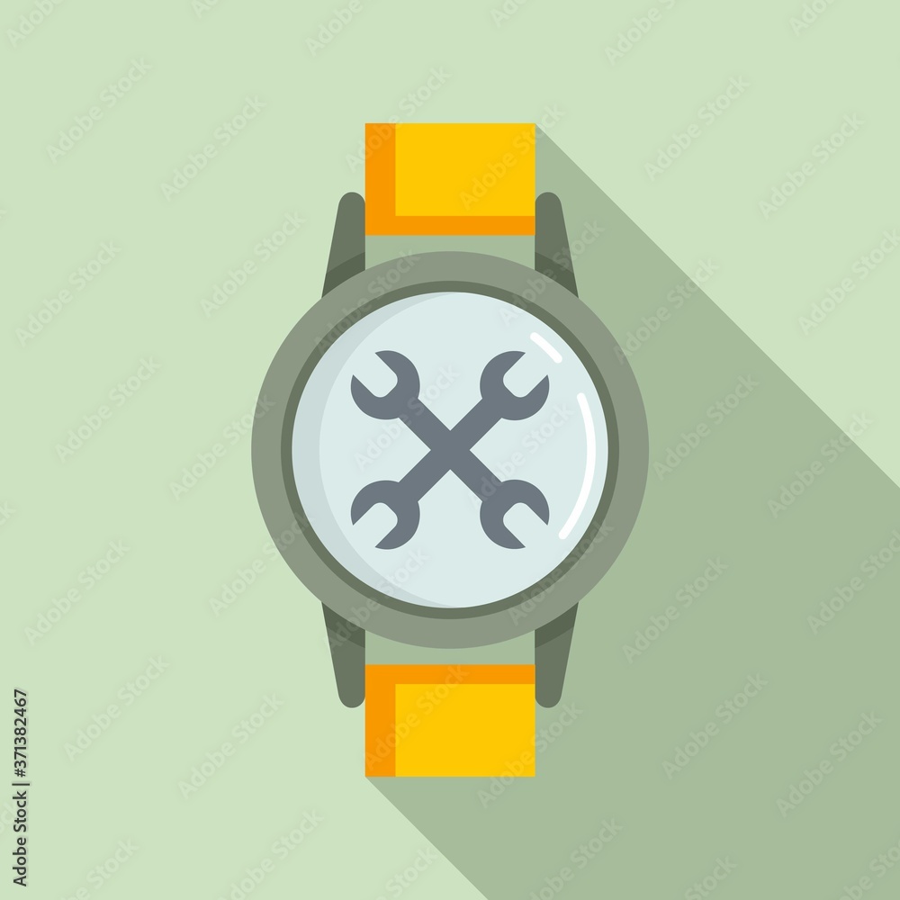 Sticker Handwatch repair icon. Flat illustration of handwatch repair vector icon for web design