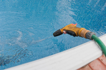 Filling pool with water