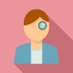 Watch repair mechanic icon. Flat illustration of watch repair mechanic vector icon for web design