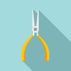 Watch repair pliers icon. Flat illustration of watch repair pliers vector icon for web design