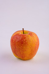 Fresh apple on isolated white background.