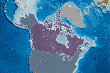 Canada outlined. Administrative