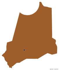 Batha, region of Chad, on white. Pattern