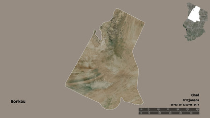 Borkou, region of Chad, zoomed. Satellite