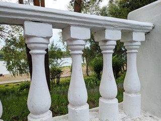 white balustrade on the embankment